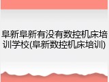 阜新阜新有没有数控机床培训学校(阜新数控机床培训)