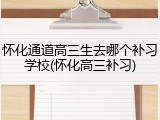 怀化通道高三生去哪个补习学校(怀化高三补习)