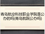 青岛航空科技职业学院是公办的吗(青岛航院公办吗)
