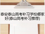 泰安泰山高考补习学校哪家好(泰山高考补习推荐)
