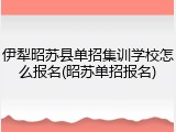 伊犁昭苏县单招集训学校怎么报名(昭苏单招报名)