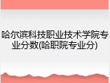 哈尔滨科技职业技术学院专业分数(哈职院专业分)