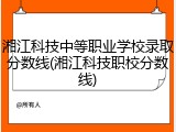 湘江科技中等职业学校录取分数线(湘江科技职校分数线)