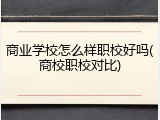 商业学校怎么样职校好吗(商校职校对比)