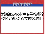 芜湖镜湖农业中专学校哪个校区好(镜湖农专校区对比)