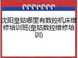 沈阳皇姑哪里有数控机床维修培训班(皇姑数控维修培训)