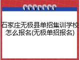石家庄无极县单招集训学校怎么报名(无极单招报名)