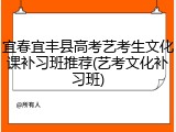 宜春宜丰县高考艺考生文化课补习班推荐(艺考文化补习班)