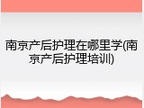 南京产后护理在哪里学(南京产后护理培训)