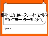 郴州桂东县一对一补习班价格(桂东一对一补习价)
