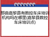 那曲嘉黎县有数控车床培训机构吗在哪里(嘉黎县数控车床培训点)