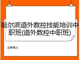 哈尔滨道外数控技能培训中职班(道外数控中职班)