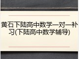 黄石下陆高中数学一对一补习(下陆高中数学辅导)