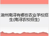 湖州南浔有哪些农业学校招生(南浔农校招生)