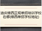迪庆维西正规单招培训学校在哪(维西单招学校地址)