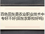 百色田东县农业职业技术中专好不好(田东农职校好吗)