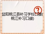 益阳桃江县补习学校口碑(桃江补习口碑)