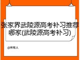 张家界武陵源高考补习推荐哪家(武陵源高考补习)