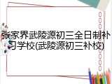 张家界武陵源初三全日制补习学校(武陵源初三补校)