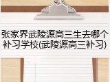 张家界武陵源高三生去哪个补习学校(武陵源高三补习)