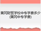 黄冈财贸学校中专学费多少(黄冈中专学费)