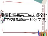 常德临澧县高三生去哪个补习学校(临澧高三补习学校)