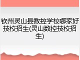 钦州灵山县数控学校哪家好技校招生(灵山数控技校招生)