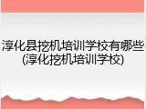 淳化县挖机培训学校有哪些(淳化挖机培训学校)