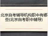 北京自考辅导机构职中有哪些(北京自考职中辅导)