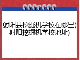 射阳县挖掘机学校在哪里(射阳挖掘机学校地址)