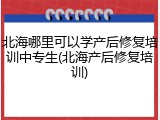 北海哪里可以学产后修复培训中专生(北海产后修复培训)