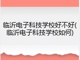 临沂电子科技学校好不好(临沂电子科技学校如何)
