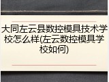 大同左云县数控模具技术学校怎么样(左云数控模具学校如何)