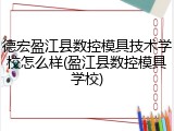 德宏盈江县数控模具技术学校怎么样(盈江县数控模具学校)