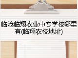 临沧临翔农业中专学校哪里有(临翔农校地址)