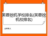 芙蓉挖机学校排名(芙蓉挖机校排名)