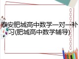 泰安肥城高中数学一对一补习(肥城高中数学辅导)