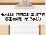 玉林陆川县的单招集训学校哪里有(陆川单招学校)