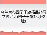 乌兰察布四子王旗精品补习学校地址(四子王旗补习校址)