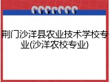 荆门沙洋县农业技术学校专业(沙洋农校专业)