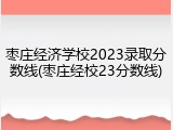枣庄经济学校2023录取分数线(枣庄经校23分数线)