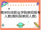 南京科技职业学院单招报考人数(南科院单招人数)