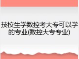 技校生学数控考大专可以学的专业(数控大专专业)