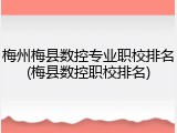 梅州梅县数控专业职校排名(梅县数控职校排名)