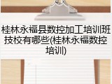 桂林永福县数控加工培训班技校有哪些(桂林永福数控培训)