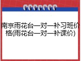 南京雨花台一对一补习班价格(雨花台一对一补课价)