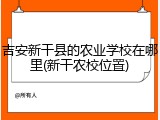 吉安新干县的农业学校在哪里(新干农校位置)
