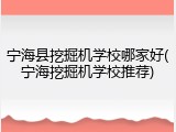 宁海县挖掘机学校哪家好(宁海挖掘机学校推荐)