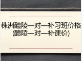 株洲醴陵一对一补习班价格(醴陵一对一补课价)