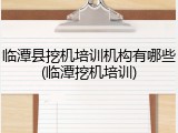 临潭县挖机培训机构有哪些(临潭挖机培训)